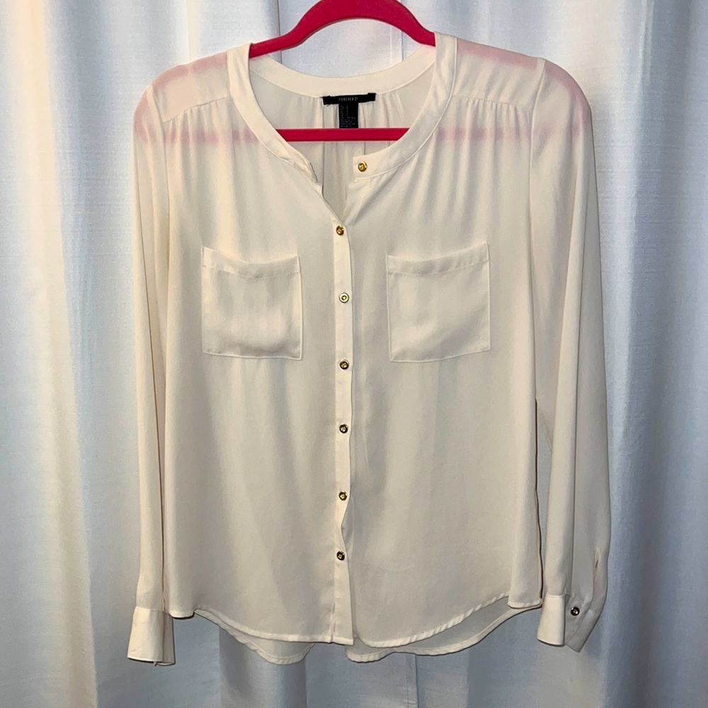 Forever 21 cream colored blouse